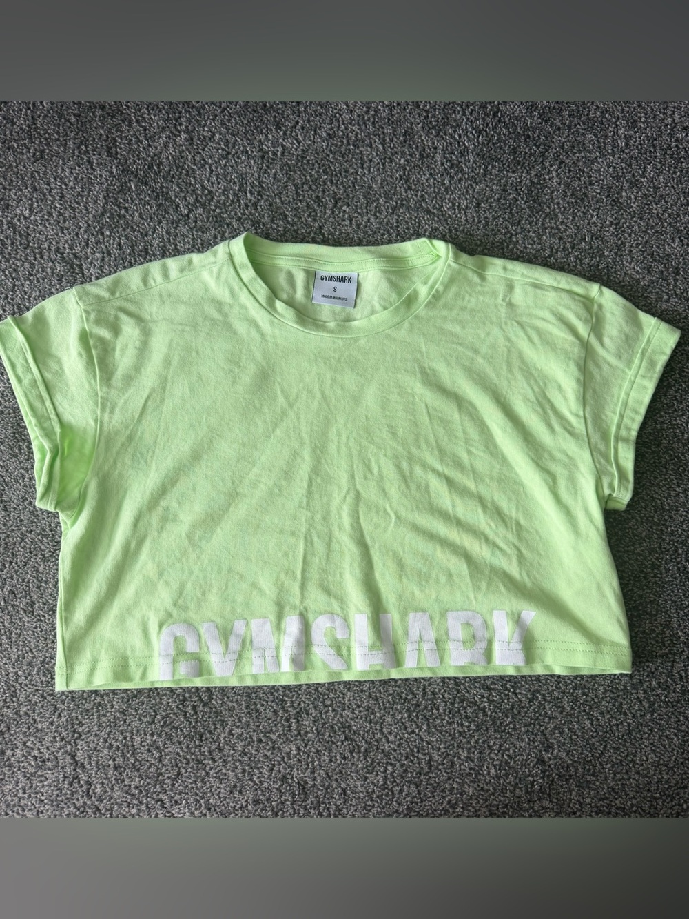 Gymshark Lime Green Cropped Tee